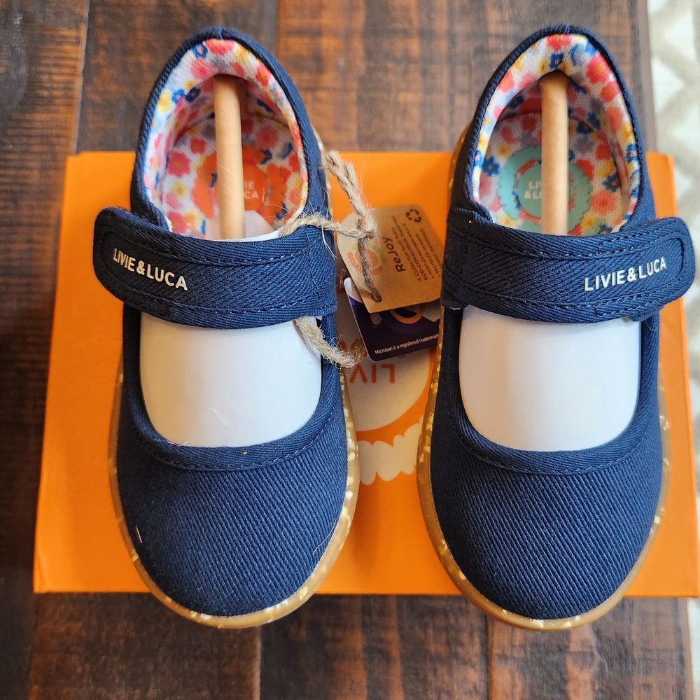 Livie & Luca Navy and White Dress Shoes